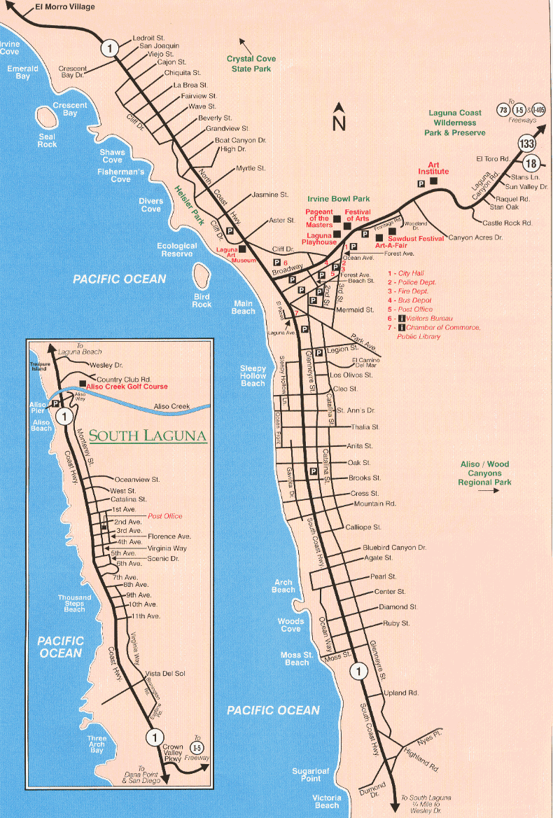 Laguna Beach Map